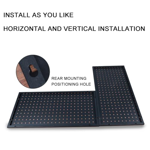 Étagère de rangement murale en panneau perforé pour salles d'artisanat, cuisines, garages, salons, salles de bains, tanières – Solution de rangement d'outils polyvalente