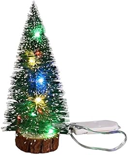 Mini Christmas Tree with Light LED Battery Operated Artificial Pines Tabletop Xmas Decor 20cm Colorful Light Christmas Trees