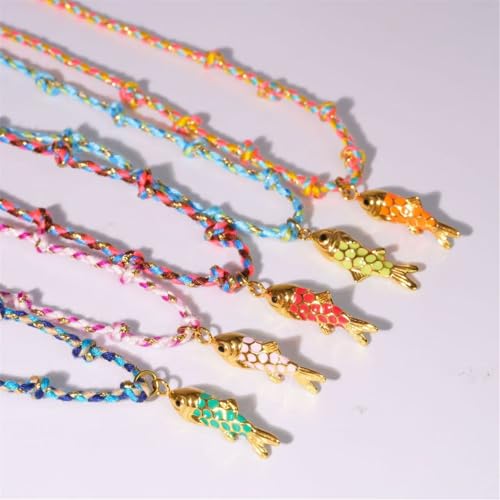 Collier pendentif poisson et chaîne en acier résistant de qualité