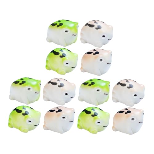 Figurines de Grenouille Feng Shui : lot de 12 ornements miniatures en résine en 4 couleurs