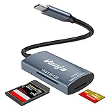 Vanja USB Typ C SD4.0/Micro SD Kartenleser USB C SD Card Reader Adapter Thunderbolt 3 Kompatibel mit MacBook Pro/Air/M1, iPad Pro, Galaxy für SDXC, SDHC, MMC, RS-MMC, Micro SDXC, SDHC, UHS-I, II