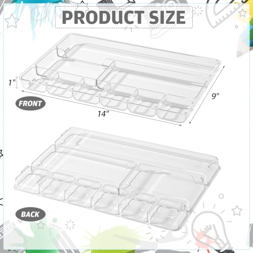 Rangement de bureau transparent Junkin avec 9 compartiments pour tiroir plat