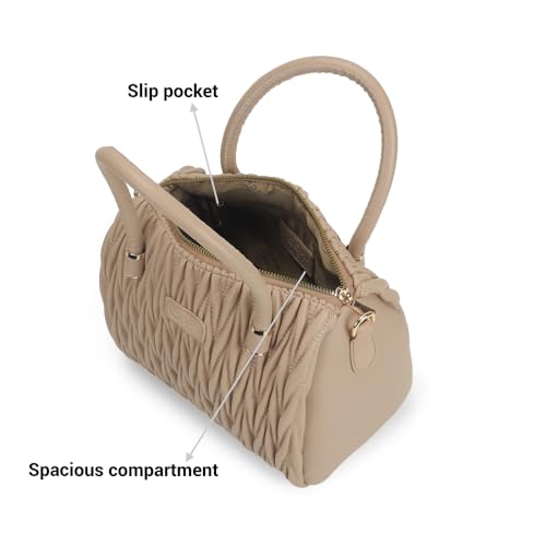 Image of Mochi Women Casual Pu Soft Body Zipper Closure Solid Sling Bag With 2 Pocket And 1 Compartments