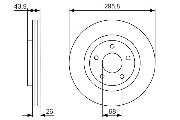 Image secondaire de Disques de frein Bosch BD1885 - Jeu de 2 disques certifiés ECE-R90