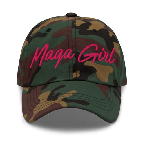 Pink MA-GA Girl Hat Embroidered Pink MAGA-Girl Classic Baseball Cap