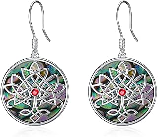 Sterling Silver Celtic Tree of Life Dangle Drop Earrings, Birthday Jewellery Gifts for Women Her