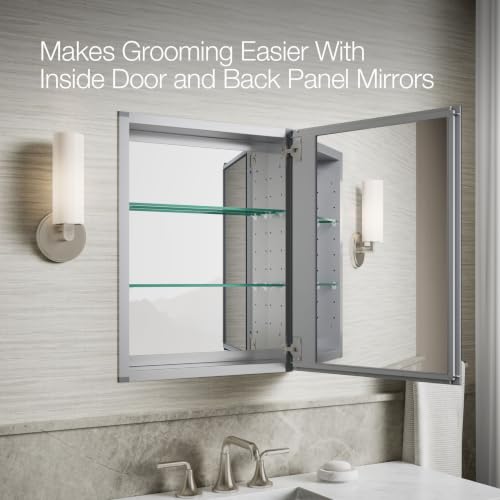 Kohler Frameless Bathroom Mirror Medicine Cabinet, 20 in x 26 in - image 7