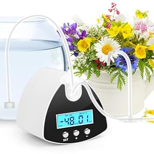 Automatic Plant Waterer Indoor，Potted Plant Watering Device，LED Display and self-Priming Pump, Drip Irrigation System Kit (10 Potted)