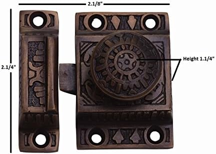 Antique Brass Windsor Design Cabinet Latch Set