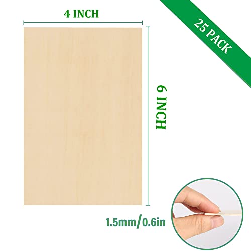 Unfinished Wood, Ailengy 6 X 4 Inch Basswood Sheets 1/16 Thin Plywood Board Basswood Sheets For Crafts, Mini House Building Architectural Model Making, And Diy Project - 25 Pack #TOP1