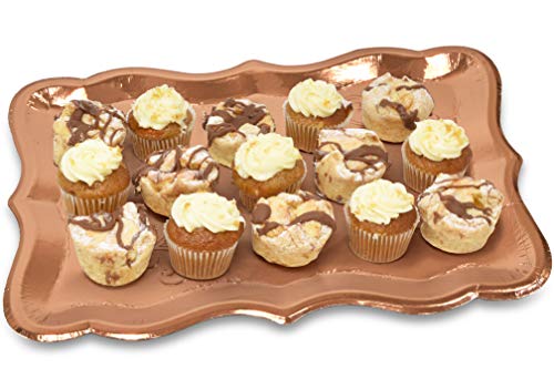 image for Gift Boutique 10 Rose Gold Rectangle Trays, 9