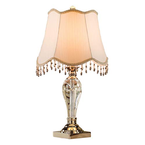 Fehun Reading Lamp Desk Lamp Creative Fashion European Crystal Table Lamp Bedroom Bedside Lamp Home Living Room Table Lamp Crystal Lamp Three Switch Modes Table Lamp/Push Button Switch/Push Button Swi #TOP19
