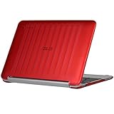 iPearl mCover Hard Shell Case for 10.1-inch ASUS Chromebook Flip C100PA Series Laptop (Red)