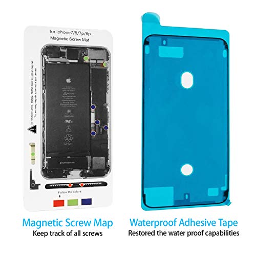 For Iphone 8 Screen Replacement Black Full Assembly 4.7" 3D Touch Lcd Display Screen Digitizer For A1863, A1905, A1906 With Front Camera+Earpiece+Sensors+Waterproof Seal+Repair Tools+Screen Protector #TOP4