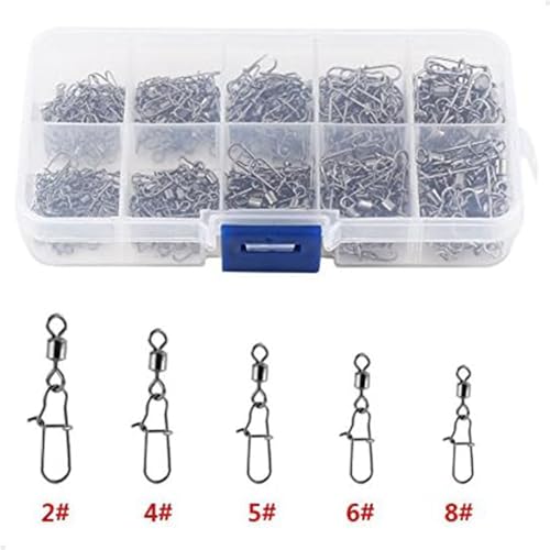 Kit 210 Snap Girador Lorben Pesca Engate Rápido com Estojo de Armazenamento GT6344