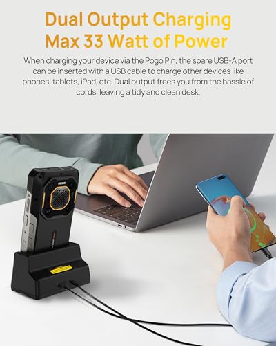 Image of Ulefone Armor 26 Ultra 33W Desk Charging Dock, Wireless Charging Station for Ulefone Armor 26 Ultra, Not Charger