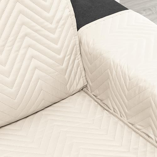 Cubre Chaise Longue Milano 280 Protector Lavable para Sofá Beige 6