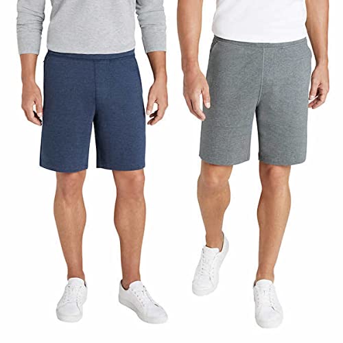 Eddie Bauer Men's 2-Pack Lounge Shorts (Navy/Dark Grey, XX-Large)