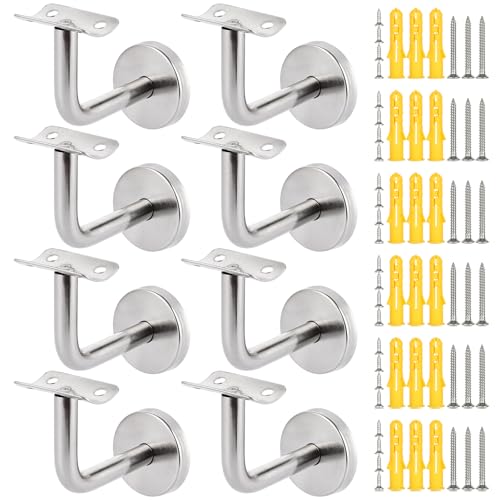 MUXHEL 8er-Set Handlaufhalter 60 x 80MM Handlauf Halterung Halterung für Handlauf Handlauf Wandhalter handlaufträger edelstahl handlaufhalter edelstahl