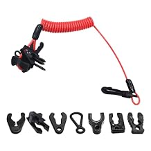 DSkoiph Boat Kill Switch Keys with Lanyard Compatible with Johnson Evinrude Mercury Suzuki Tohatsu Honda Outboard Jet Ski Cord Tether, DSHCD821