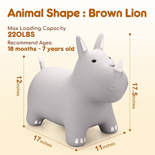 Playzap Bouncy Animal For Toddler, Bouncy Horse Hopper, Kids Hopping Horse, Inflatable Jumping Ride On Bouncer, Outdoor Indoor Birthday Gift For 18M 24M 3 4 5 6 Year Old Boys Girls Children #TOP3