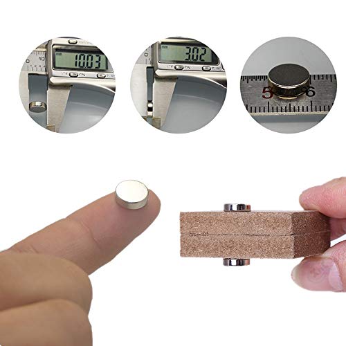 36 imanes redondos para refrigerador de níquel cepillado miniatura 3