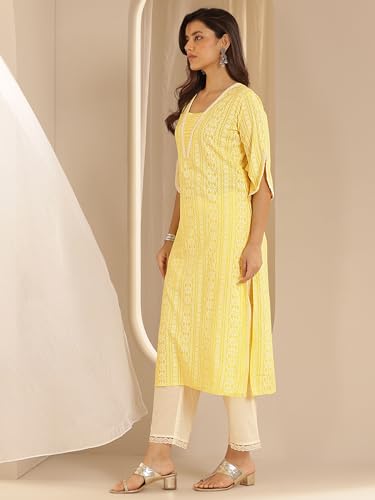 Image of Libas Printed Rayon Straight Kurta