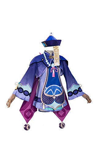 Genshin Impact Qiqi Adult Cosplay Costume Deluxe Suits with Accessories for Women-L