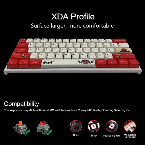 Japanese Keycaps, Xda Profile Custom Keycap For Mechanical Keyboards, Full 109 Key Set With 1.75U Shift Key (Izakaya Keycaps) #TOP4