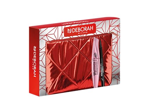 Deborah Milano Idee Geschenkbeutel, inkl. MyPower Volume Mascara und Eyeliner Pen 24 Stunden Extra Schwarz, Nr. 06