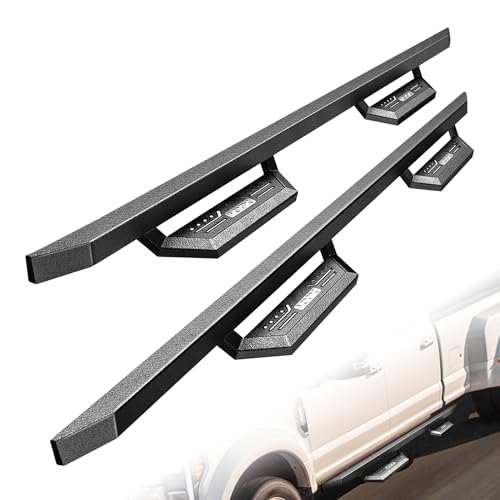 KYX Running Boards for 1999-2016 F250 F350 Super Duty Crew Cab, 5 inches Side Steps Nerf Bars Step Rails