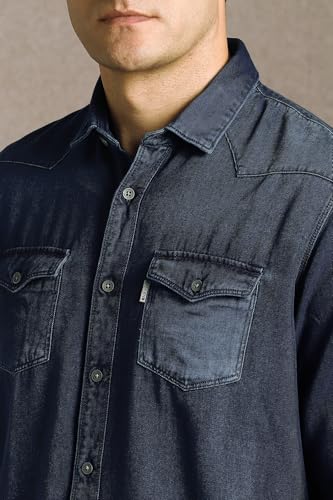 Image of Louis Philippe Men's Cotton Solid Slim Fit Shirt