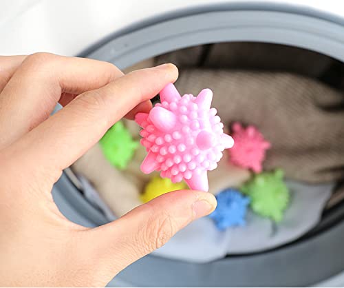 10 peças de bolas de arruela para lavadora de roupa bolas de lavanderia coloridas sólidas bolas de s