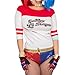 DC Comics Suicide Squad Harley Quinn Daddy's Little Monster Women's Top with Rips (2X)
