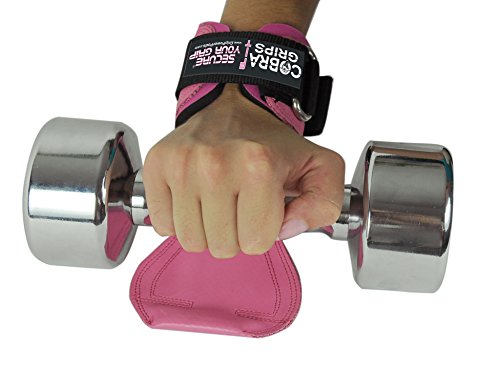 Image of Cobra Grips Weight Lifting Gloves with Adjustable Neoprene Padded Wrist Wraps - Heavy Duty Alternative to Power Lifting Hooks for Deadlifts