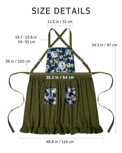 Image of Syntus Chef Apron for Men Women with Pockets, Thick Grilling BBQ Apron