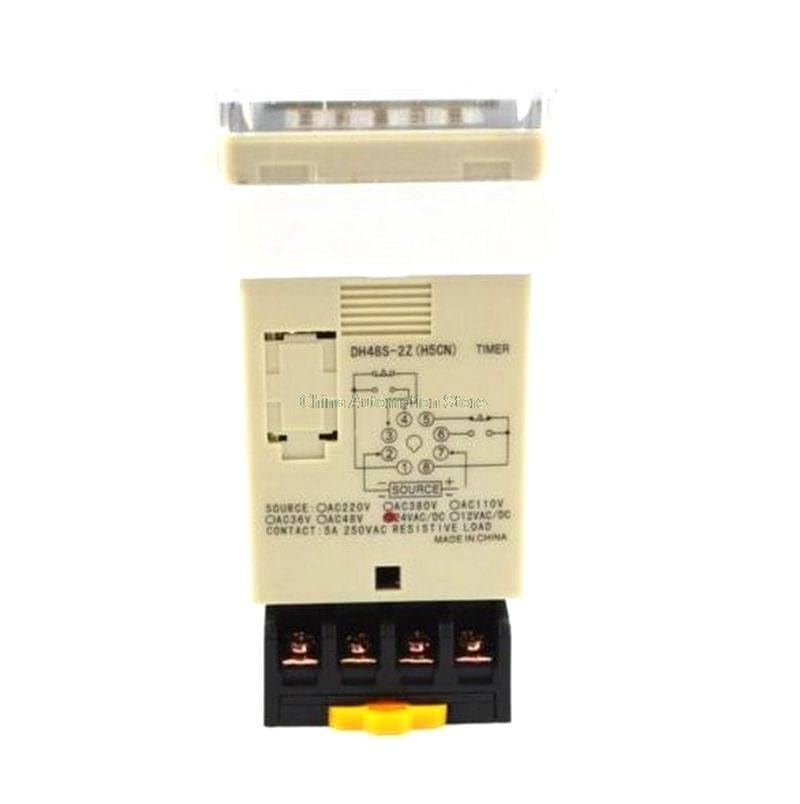 DH48S-2Z H5CN 0.01s-99H99M Digital Timer Relay On Delay 8 Pins SPDT 2 Groups Contacts Delay DC12V DC24V AC110V AC220V