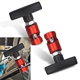 2 PCS Car Hood Support Rod Fixing Tool, Lift Support Clamp Hood Strut Fixing Clamps Stay Holder for Tailgates and Trunks, T-handle Anti-pinch Safety Device, Universal Accessories for Cars (Red)