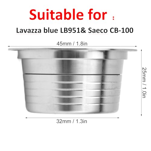 Udavivi Reusable Coffee Pods Accessory for lavazza blue refillable capsules,Stainless Steel Refillable Coffee Capsule for Home Kitchen Use - Reusable Coffee Cup by Udavivi - Image 2
