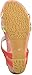 Laura Vita Women's Open Wedge Sandals Peeptoe, Red Rouge Rouge, 8