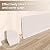 Flexible Baseboard Molding Trim, 4" (W) x 39.4' (L) Self-Adhesive Vinyl Wall Base, Peel and Stick Baseboard, Rubber Wall Base Moulding Trim, White