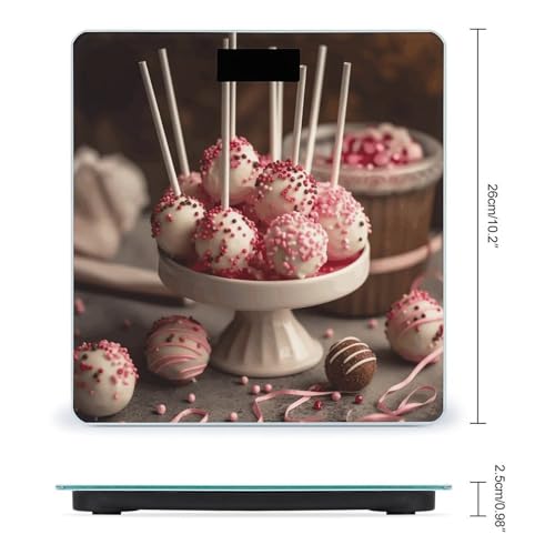 Báscula digital de baño Stack of Cake Pops con pantalla LED miniatura 2