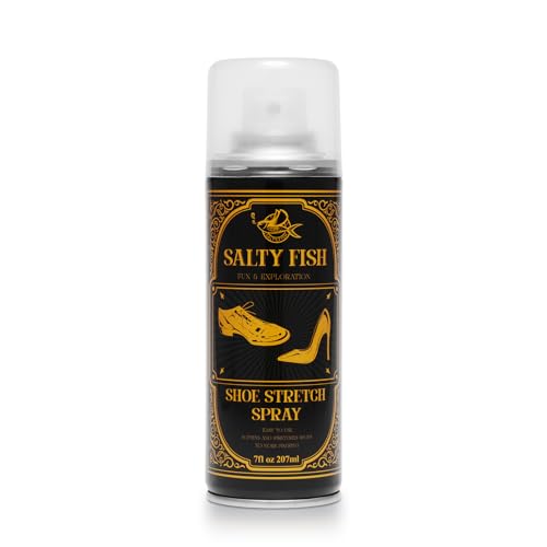 SALTY FISH Shoe Stretch Spray, Shoe Stretcher Spray Foam 7 Fl Oz for Women and Men, Leather Softener for Leather, Suede, Nubuck, Footwear for Wide Feet, Gloves, Bags