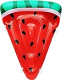 Greenco Giant Inflatable Watermelon Slice Pool Float | Watermelon Inflatable Lounger with Connectors and Cup Holder | Inflatable Pool Floats, Inflatable Raft for Summer| Giant Pool Lounger, 6 x 5 FT