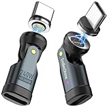 ENDLESSHINE TYPE C to TYPE C マグネット変換アダプタ USB-C 240W 9pins 普通Type-CケーブルをマグネットタイプＣケーブルに変換90/180/360度回転5A超急速充電USB2.0 480Mbpsデータ転送