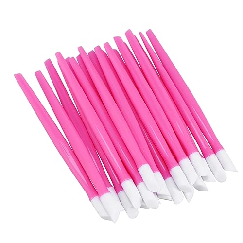 Outanaya 20Pcs Nail Cleaning Stick Exfoliating Dead Skin Pushers for Cuticle Care Ergonomic Manicure Tool for Professional Personal Use Pink