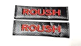 Vestian 2X Carbon Fiber Sport Mustang Seat Belt Cover Shoulder Pad Cushion with Roush for Mustang Racing