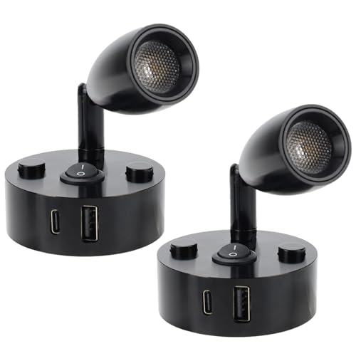 WTNYOU 2-Piece RV Reading Lights with USB Charging
