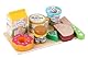 tanner DER KLEINE KAUFMANN TANNER Deco - Frühstücks-Set aus Holz, mit verschiedenen Produkten, Zubehör für Kaufmannsladen, lebensmittelechtes Design, 0902.6