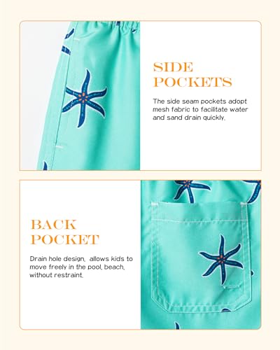 Image of SURF CUZ Surfcuz Little Boys Swim Trunks UPF 50+ Toddler Beach Shorts Swimsuit Kids Quick Dry Swimwear